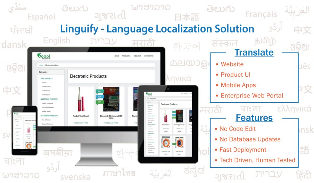 Translate Website in any language without changing the code or database