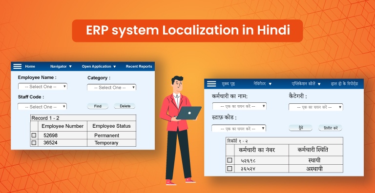 ERP system Localization in Hindi